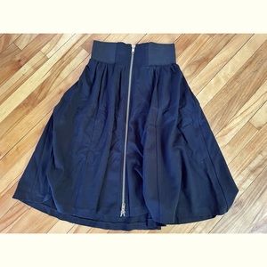 Nasty Gal black pleated midi skirt